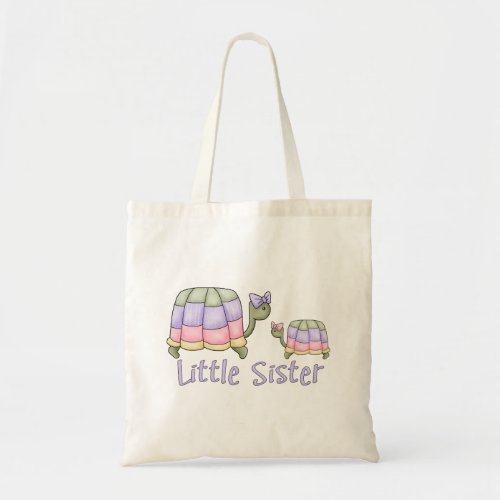 Pastel Turtles Little Sister Large Tote Bag