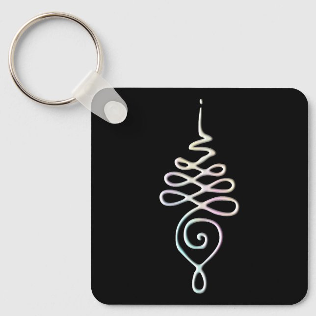 Pastel Unalome Keychain (Front)