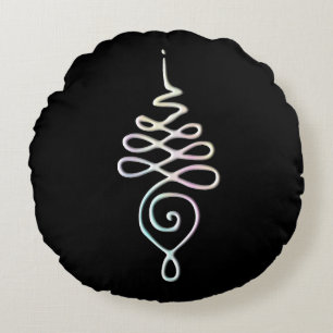Pastel Unalome Round Pillow