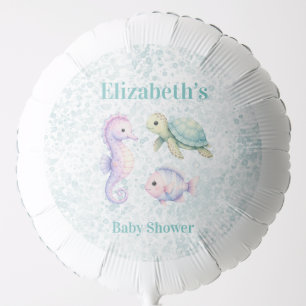 Pastel Under The Sea Baby Shower Favor Balloon