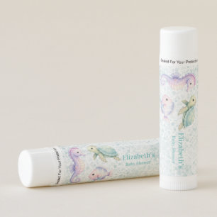 Pastel Under The Sea Baby Shower Favor Lip Balm