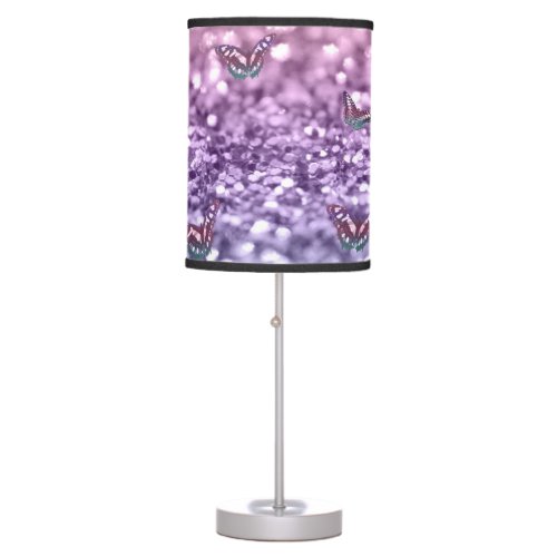Pastel Unicorn Butterfly Glitter Dream 3 Table Lamp