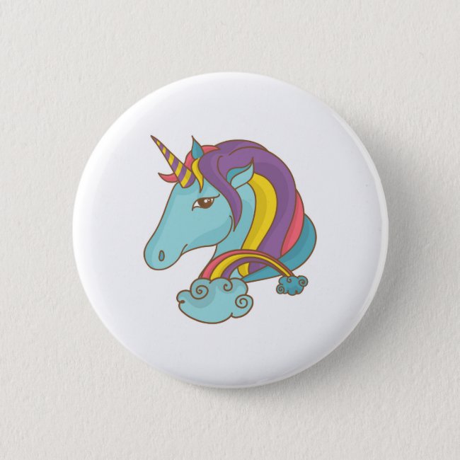 Pastel Unicorn Button