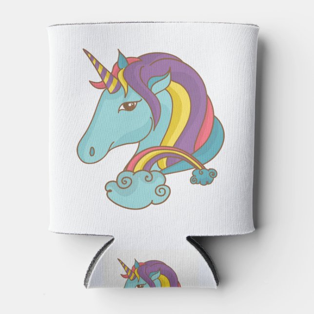 Pastel Unicorn Can Cooler (Front)