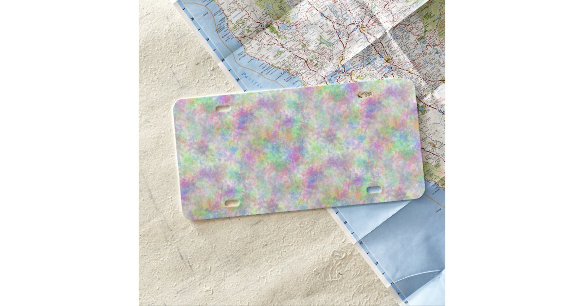Pastel Unicorn Colors License Plate Zazzle Com