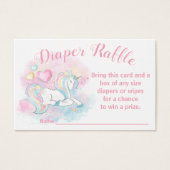 Pastel Unicorn Diaper Raffle Tickets (Front)
