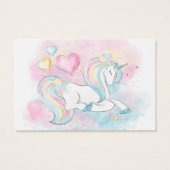 Pastel Unicorn Diaper Raffle Tickets (Back)