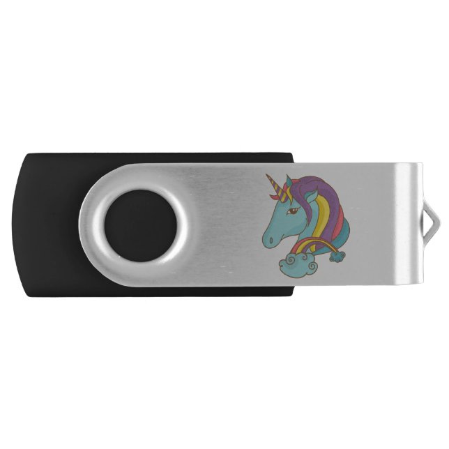 Pastel Unicorn Flash Drive (Front)