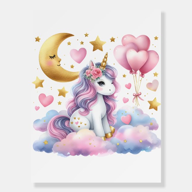 Pastel Unicorn  Foam Board (Front)