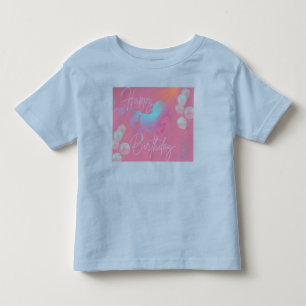 Pastel Unicorn Girl Birthday Party  Toddler T-shirt