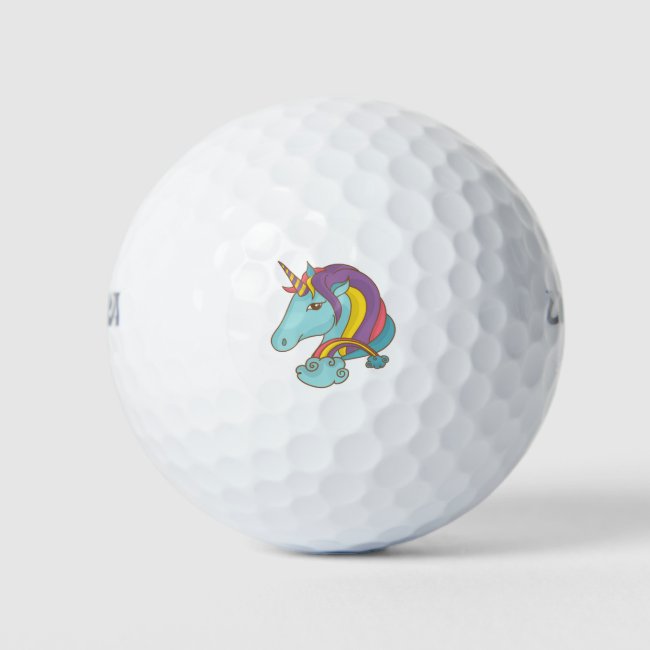 Pastel Unicorn Golf Balls
