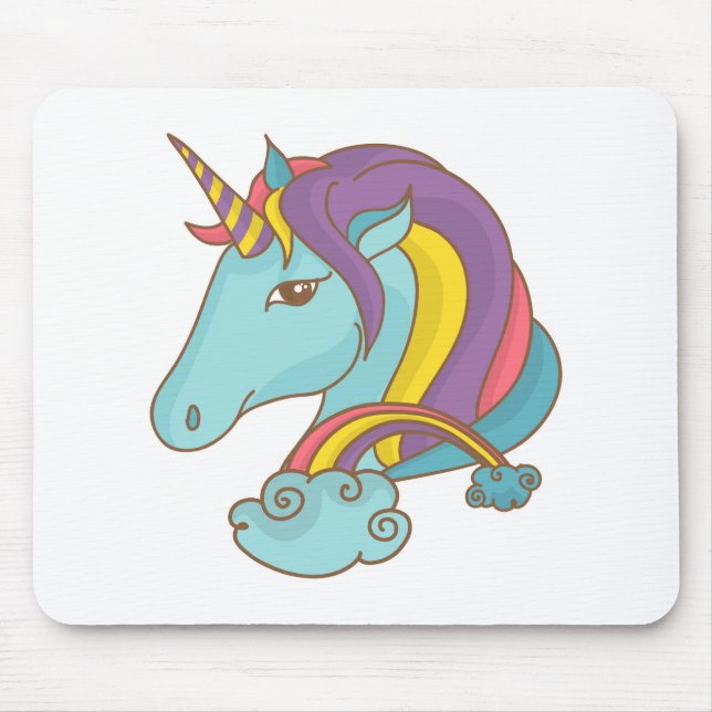 Pastel Unicorn Mouse Pad (Front)