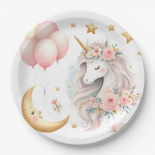 Pastel Unicorn Paper Plates