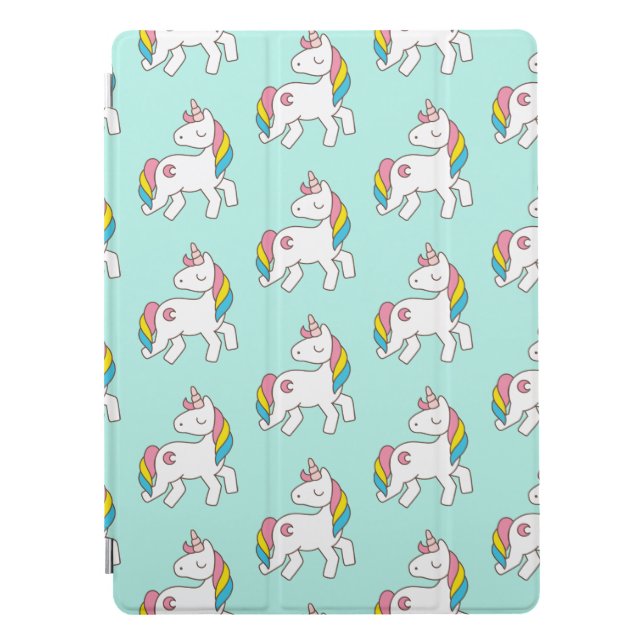 Pastel Unicorn Pattern iPad Pro Cover (Front)