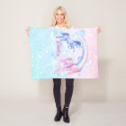 Pastel Unicorn Personalized Fleece Unicorn Blanket