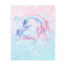 Pastel Unicorn Personalized Fleece Unicorn Blanket