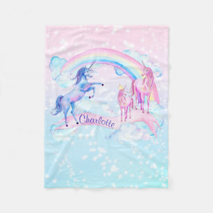 personalised unicorn blanket