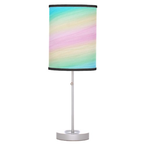 Pastel Unicorn Rainbow Watercolor 2 Table Lamp