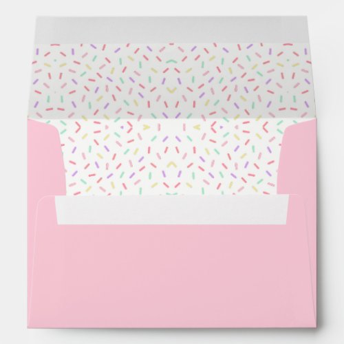 Pastel Unicorn Sprinkle Baby Shower Invitation Envelope