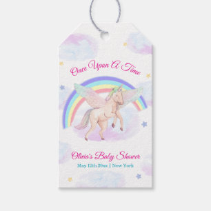 Pastel Unicorn Star Rainbow Fairytale Baby Shower  Gift Tags