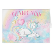 Pastel Unicorn Thank You Cards (Front Horizontal)