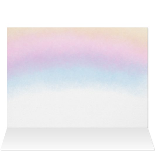 Pastel Unicorn Thank You Cards (Inside Horizontal (Top))