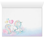 Pastel Unicorn Thank You Cards (Inside Horizontal (Bottom))