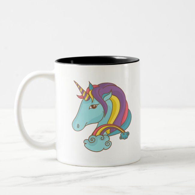 Pastel Unicorn Two-Tone Coffee Mug
