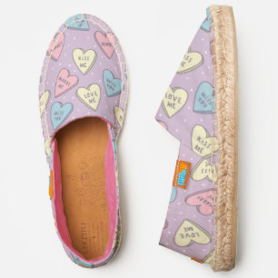 pastel valentines day heart candy  espadrilles