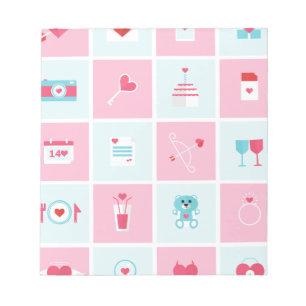 pastel valentines day notepad