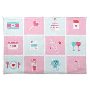 pastel valentines day placemat