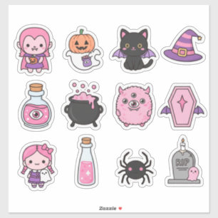 Pastel Vampire And Creepy Friends Stickers