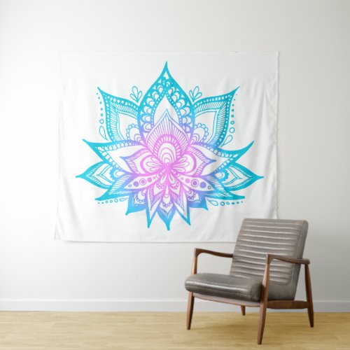 Pastel Vibes Lotus Tapestry