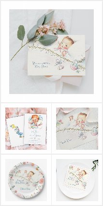 Pastel Vintage Baby Girl Baby Shower 