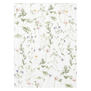 Pastel Vintage Flowers Tablecloth