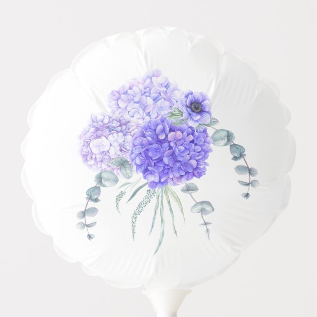Pastel Violet Floral Balloon (Front)