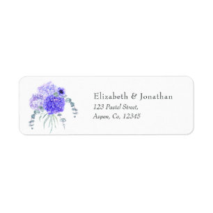 Pastel Violet Floral Label