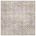 Pastel Violet Purple Orange Circles Mosaic Pattern Fabric