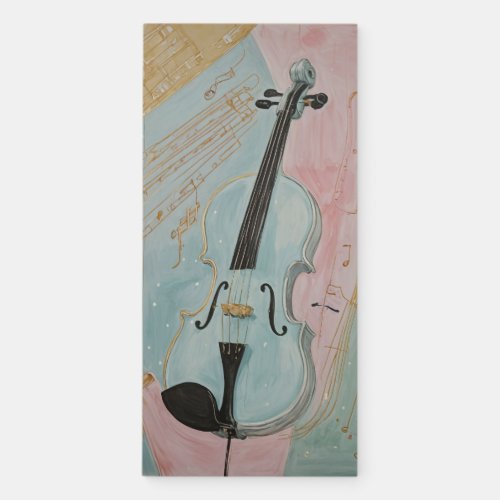 Pastel Violin Magnetic Notepad