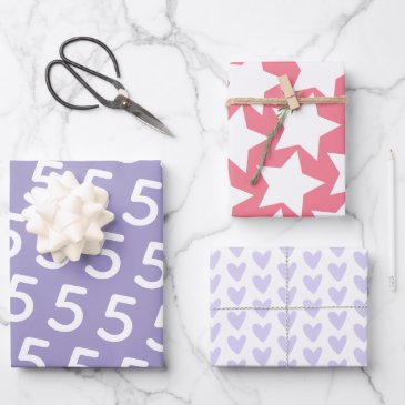 Pastel w. White Stars - Custom Age Kids Birthday 