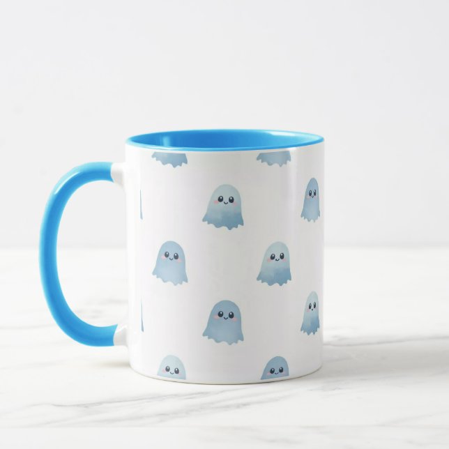 Pastel Watercolor Boo Ghost Combo Mug (Left)