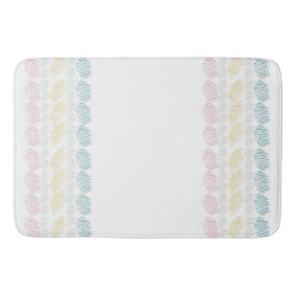 Pastel Watercolor Brushstrokes Bath Mat