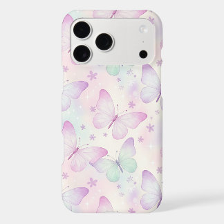 Pastel Watercolor Butterfly & Floral Pattern iPhone 17 Pro Max Case