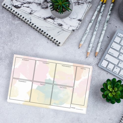 Pastel Watercolor Camo _ Weekly Planner Post_it Notes