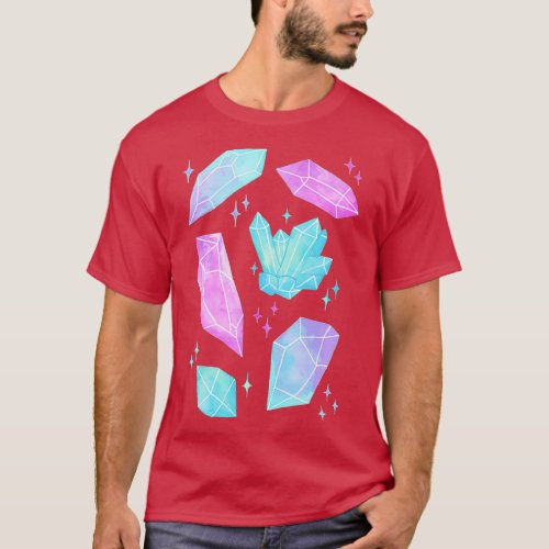 Pastel Watercolor Crystals T_Shirt