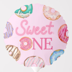 Pastel Watercolor Donut Birthday Balloon