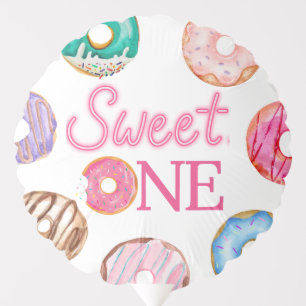 Pastel Watercolor Donut Birthday Balloon