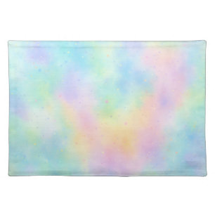 Pastel Watercolor Dream – Soft Rainbow Gradient Cloth Placemat