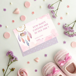 Pastel Watercolor Dreamcatcher Baby Shower Enclosure Card