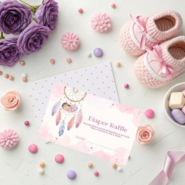 Pastel Watercolor Dreamcatcher Baby Shower Enclosure Card (Creator Uploaded)